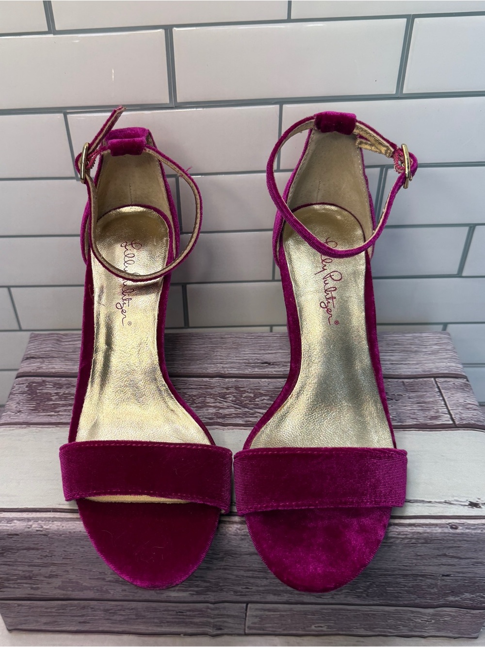 Lilly Pulitzer Amber Lynn Ankle Strap Sandal Size 6 - Picture 5 of 12